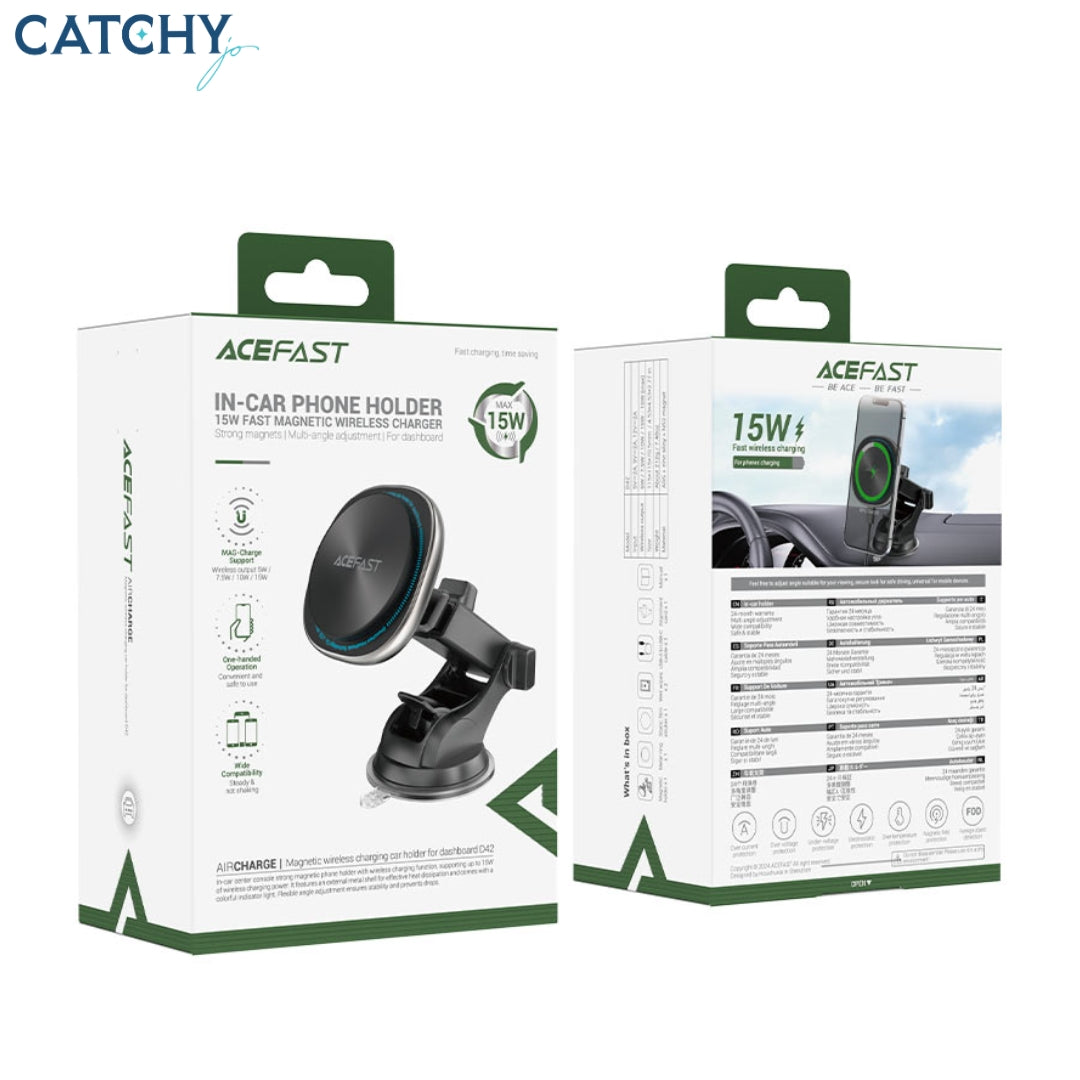 ACEFAST D42 Dashboard Magnetic Wireless Charging Car Holder