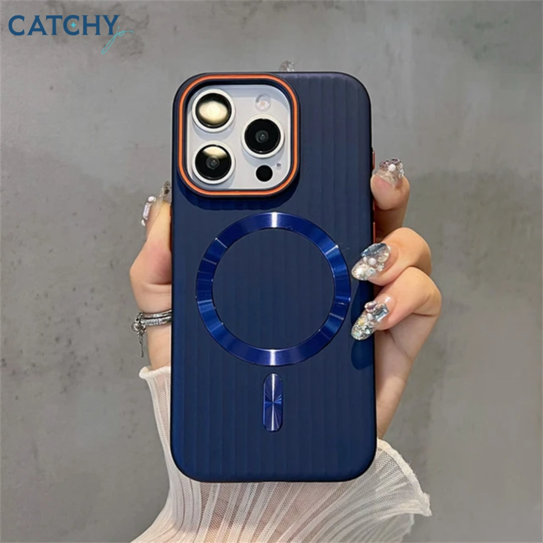 iPhone Luxury Striped Matte Magnetic Case