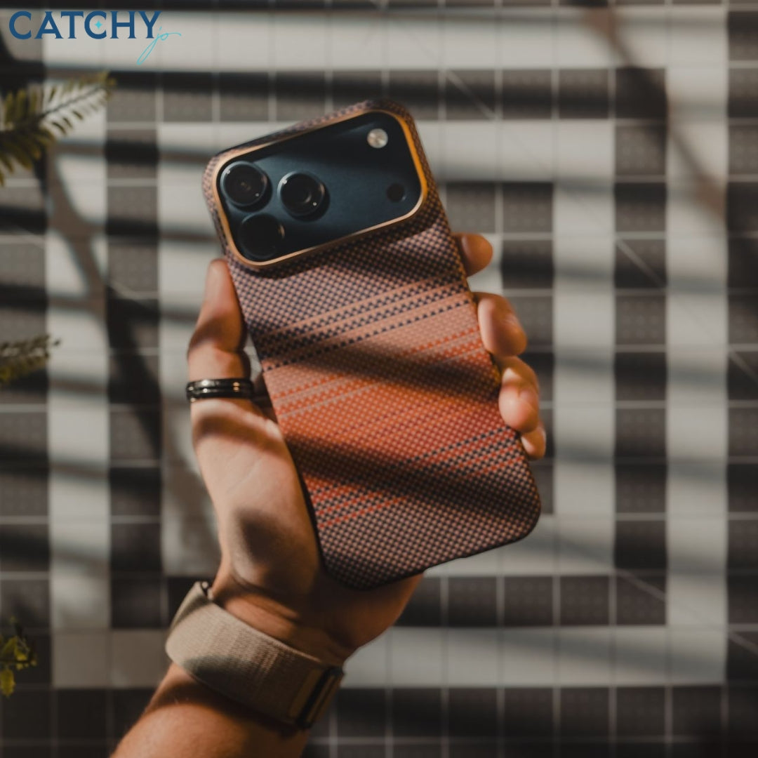 PITAKA غطاء iPhone فائق النحافة من مجموعة Moment بنقشة Sunset