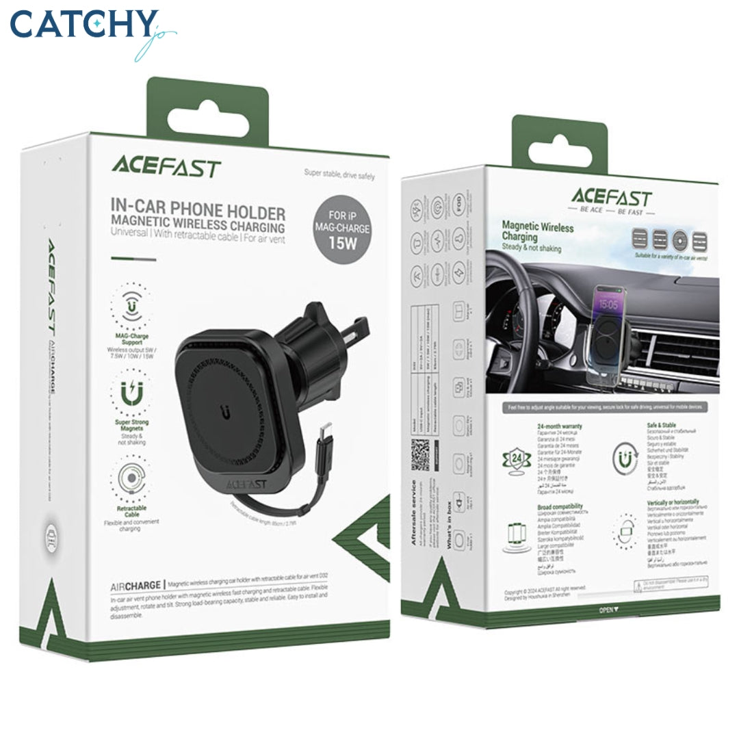 ACEFAST D32 Fast Wireless Charger Magnetic Car Holder