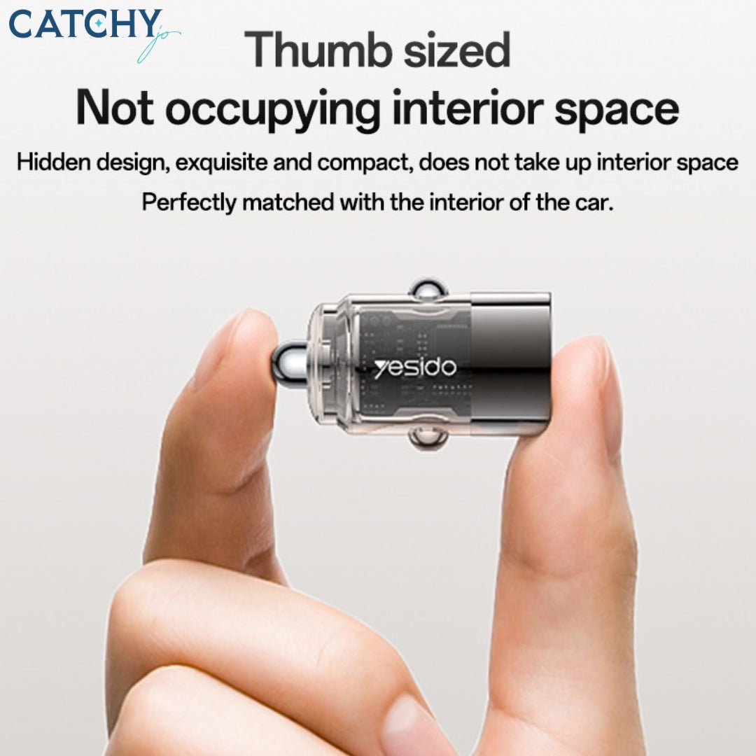 YESIDO Y67 Type-C Fast Charging Mini Car Charger (45W)