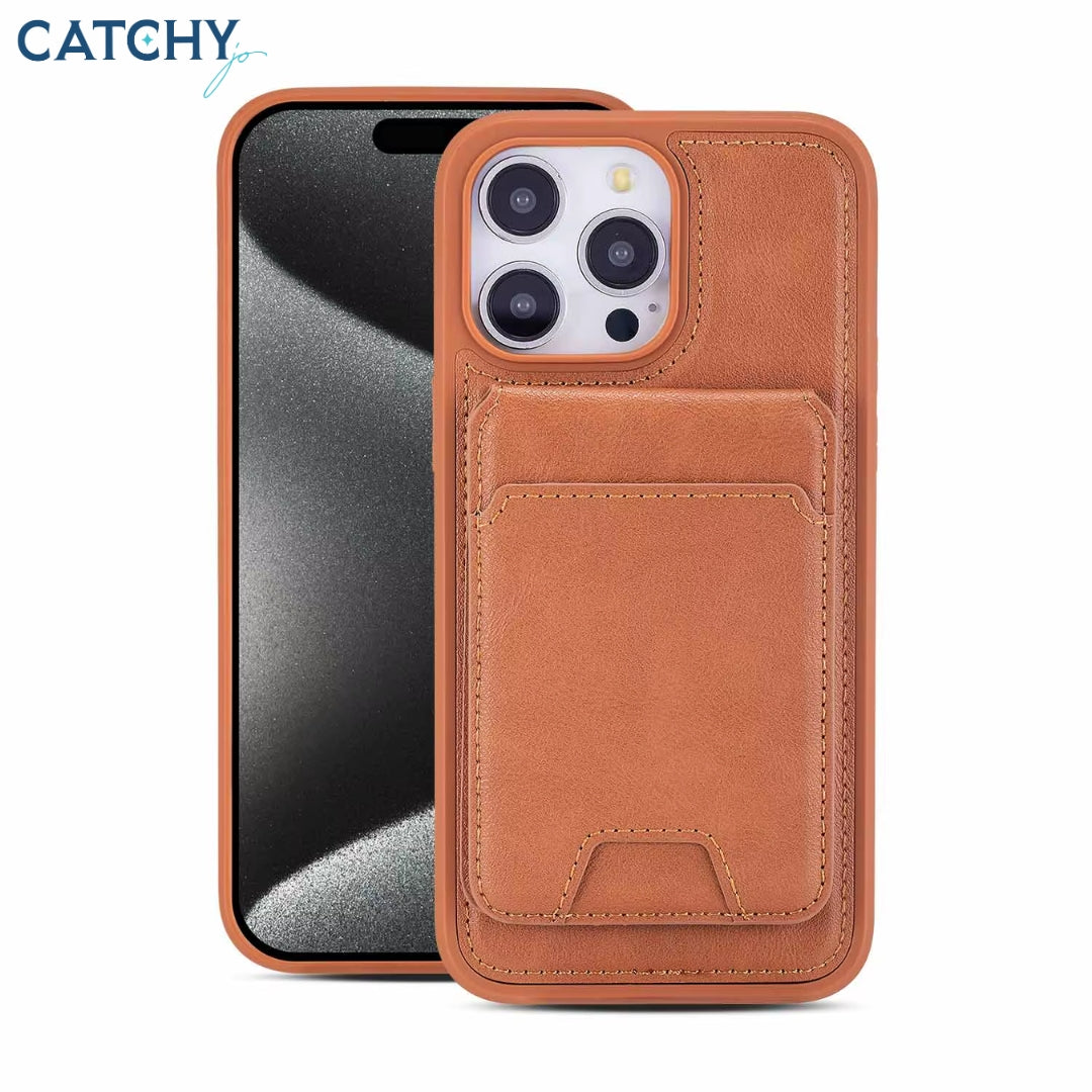 iPhone Magnetic Leather Case With Card Slot