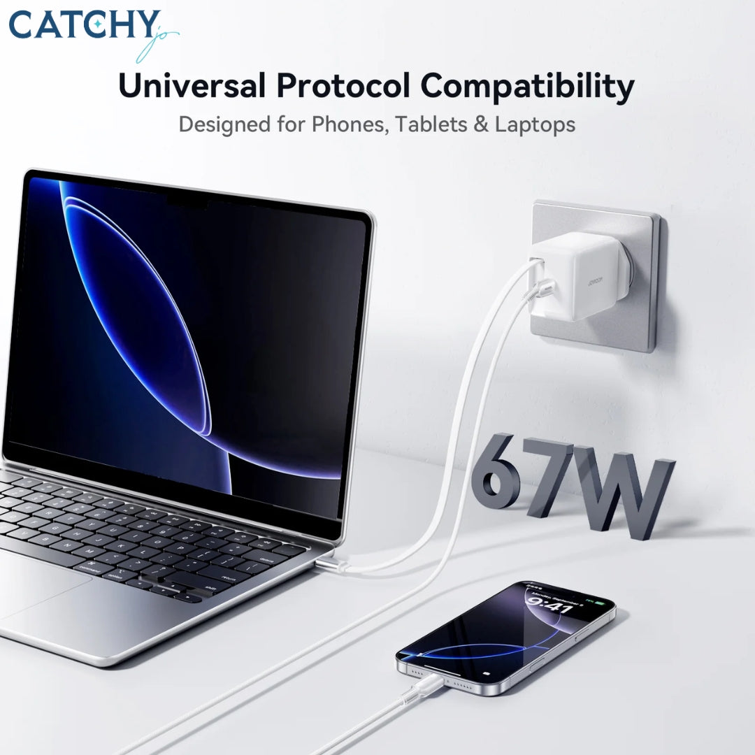 JOYROOM JR-TCL06 GaN Charger With Retractable Cable (67W)