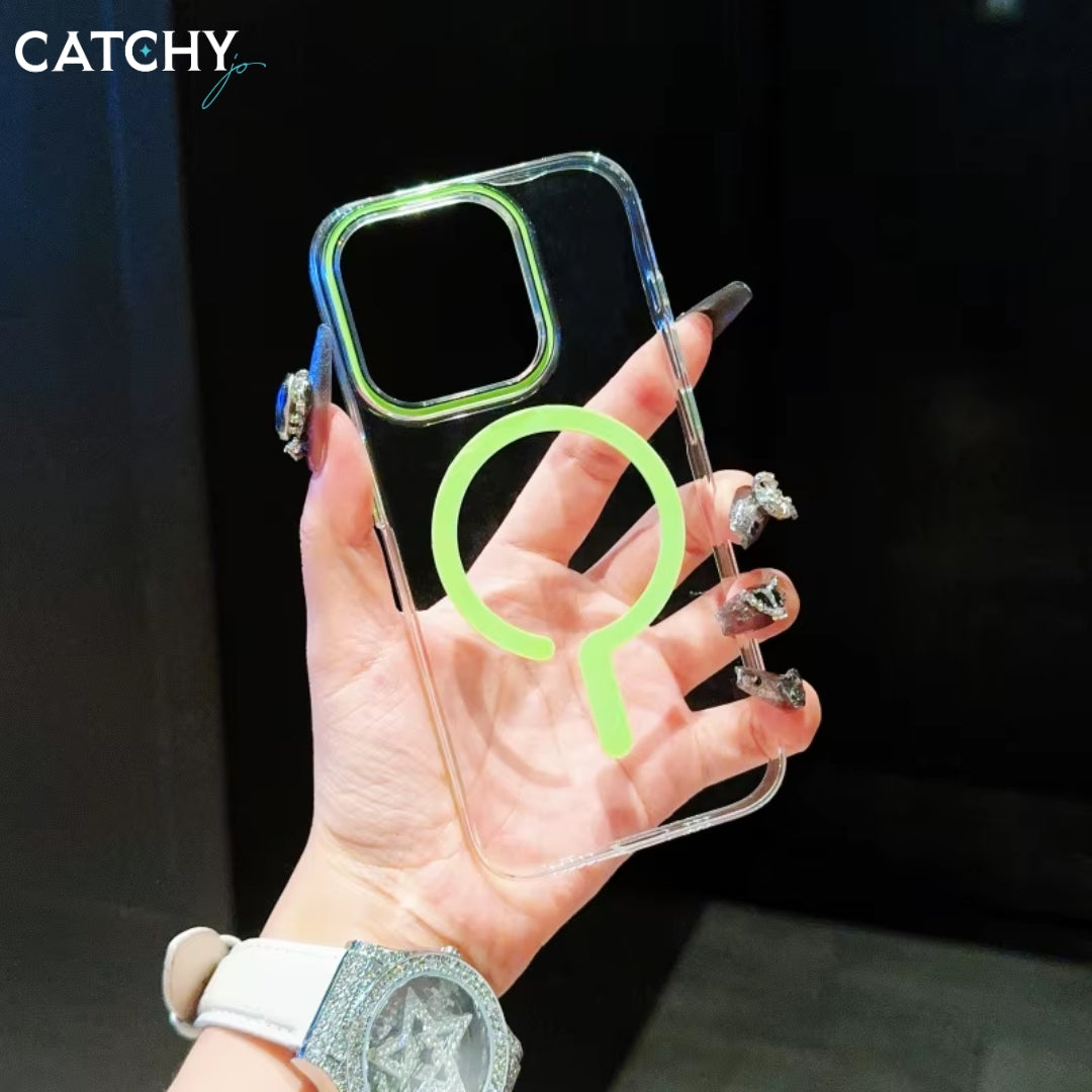 Transparent Strong Magnetic iPhone Shockproof Case