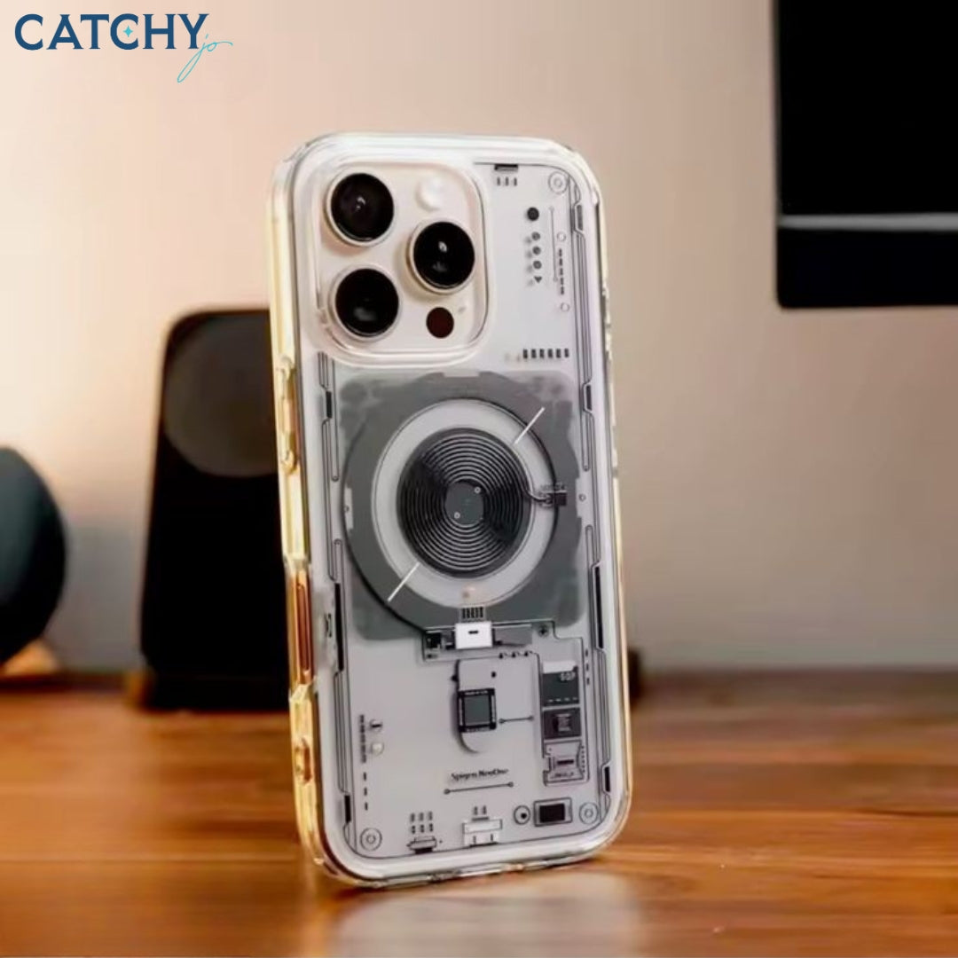 Tech iPhone Circuit Board Pattern Magnetic Case