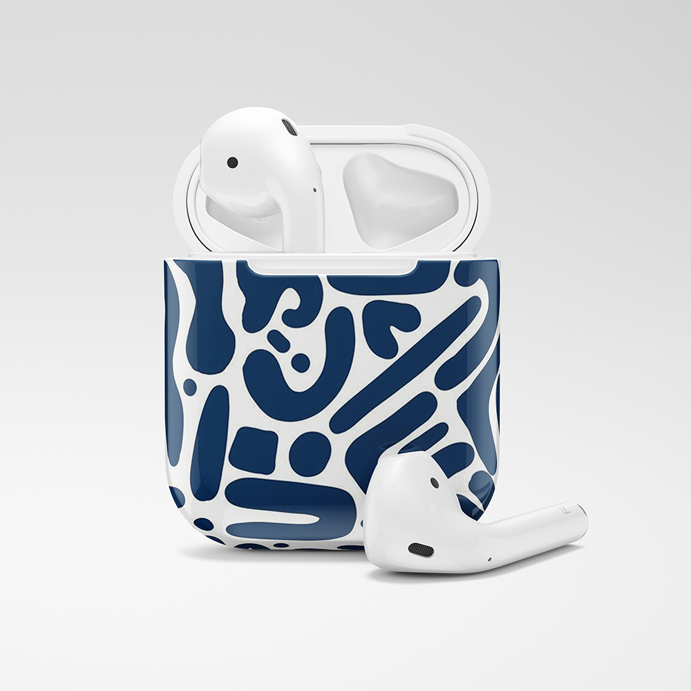 Personalized Blue Retro Airpods Case (Design)