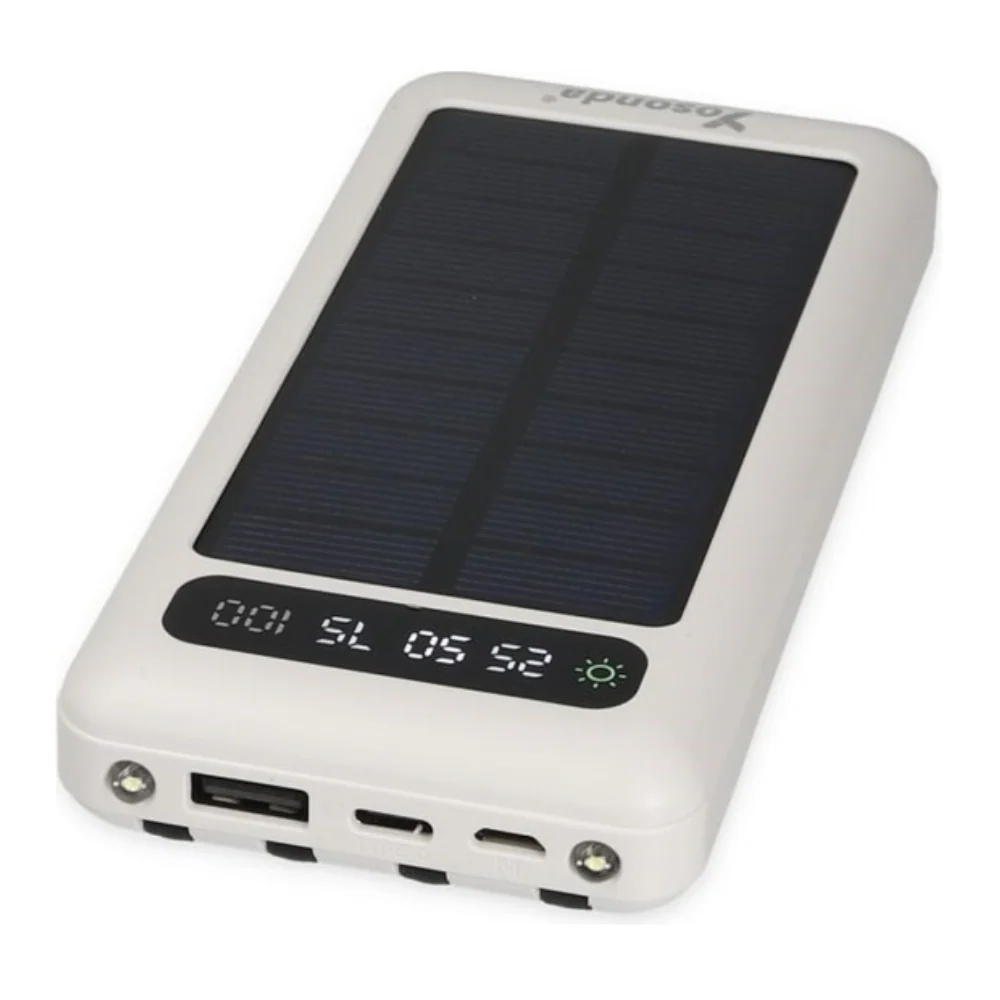 Power Bank With Solar Panel (20Kmah)