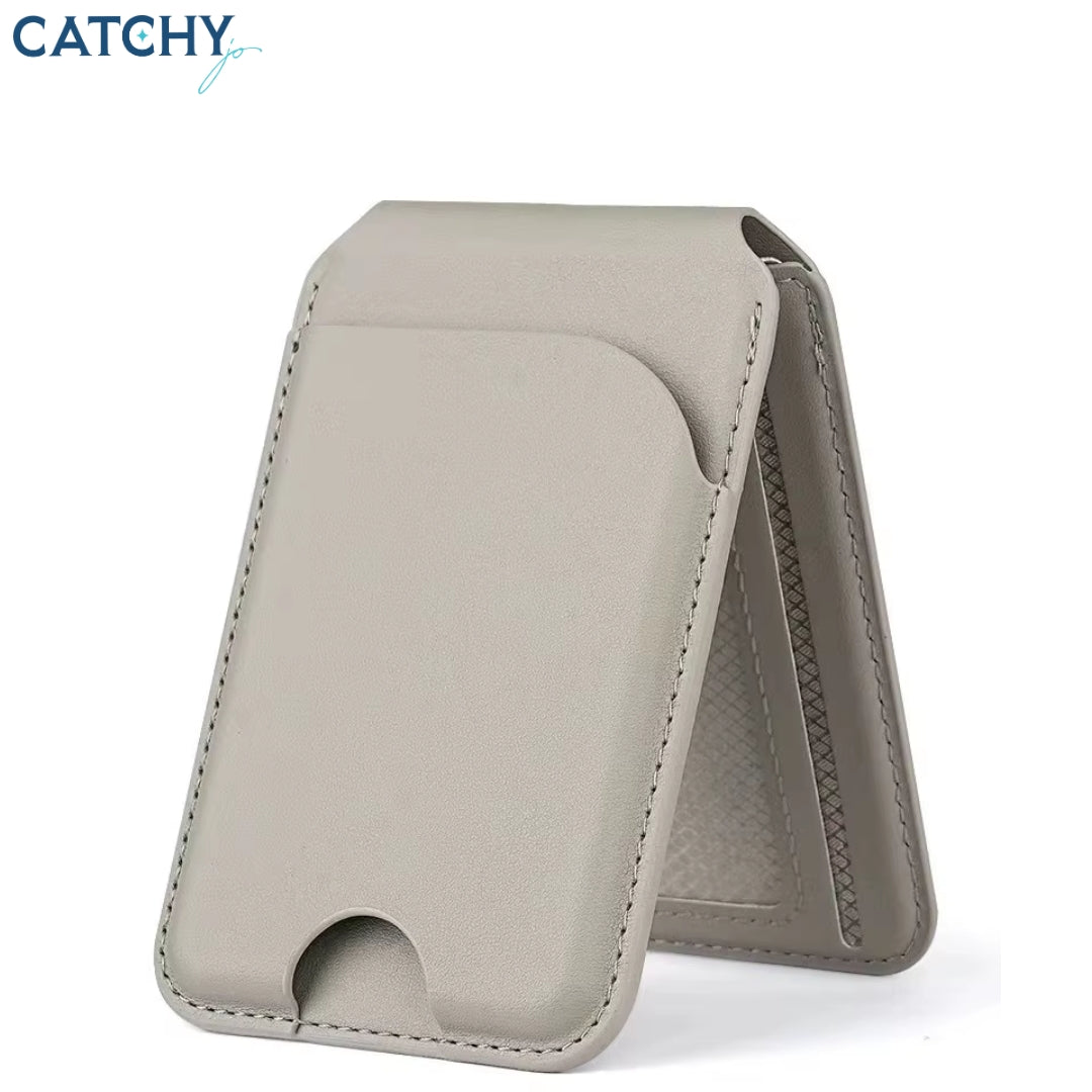 Slim Magnetic Phone Leather Wallet MagSafe Card Holder