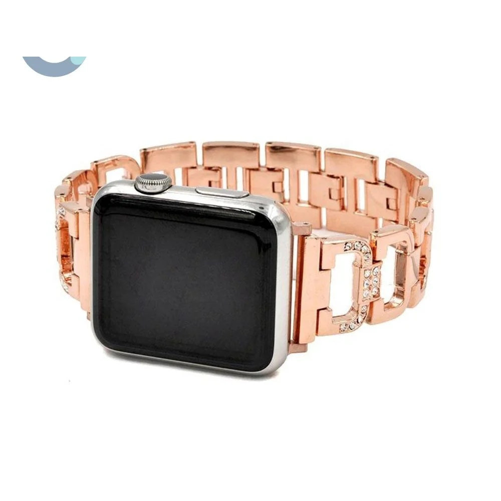 Apple Watch Stainless Steel Denim Diamond Band