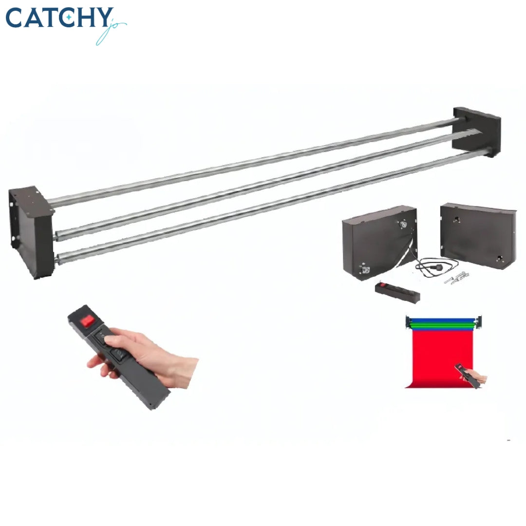 Qihe 3 Roller Motorized Background Lifter With Wireless Remote Control