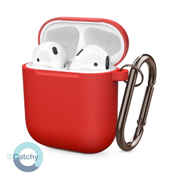Airpods 1 & 2 Silicone Case With Keychain