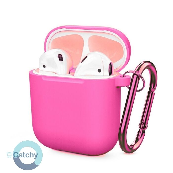 Airpods 1 & 2 Silicone Case With Keychain