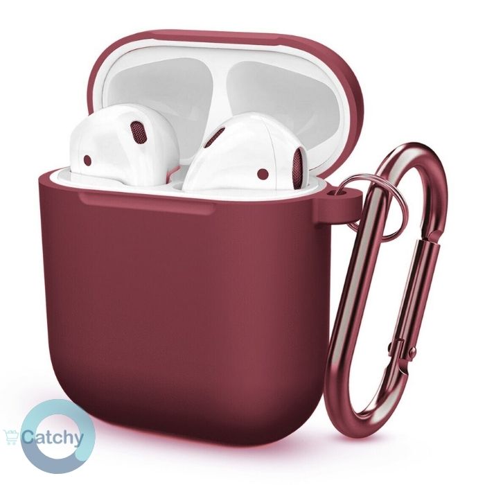 Airpods 1 & 2 Silicone Case With Keychain