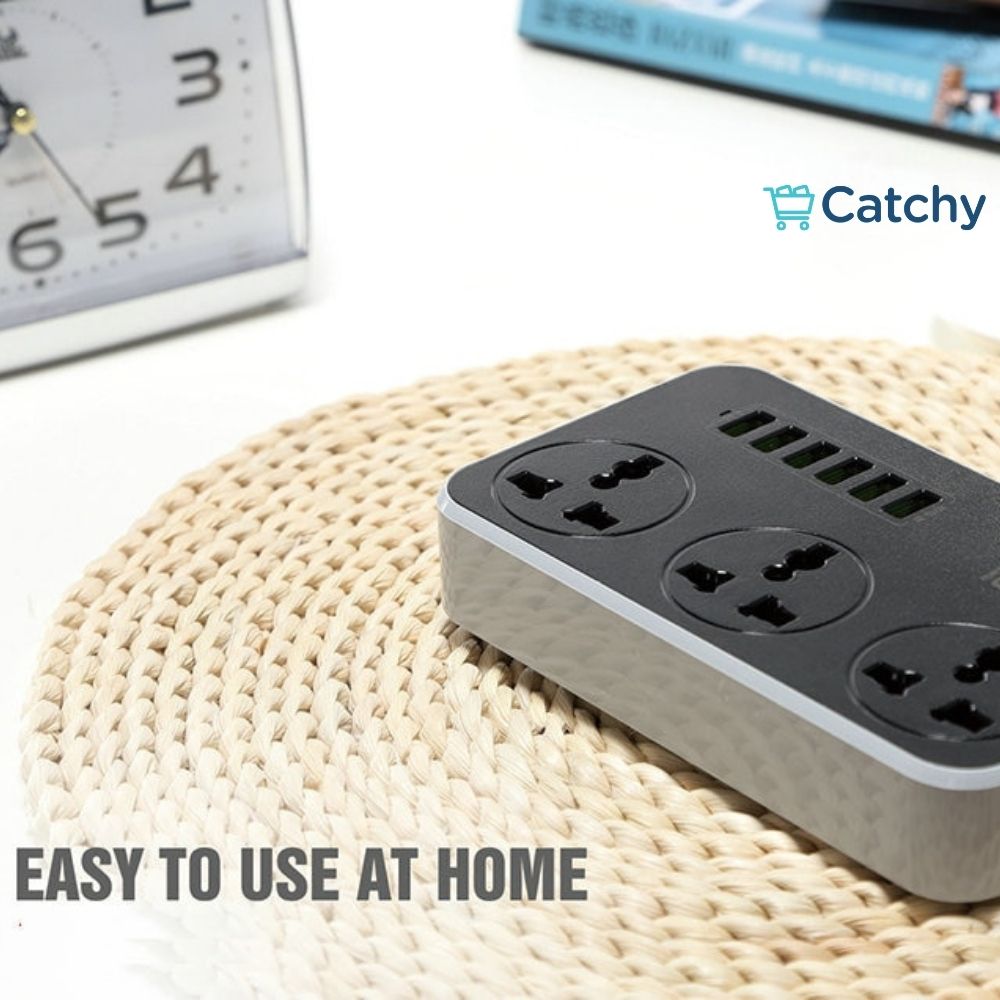 LDNIO Universal Power 3 Sockets with 6 USB