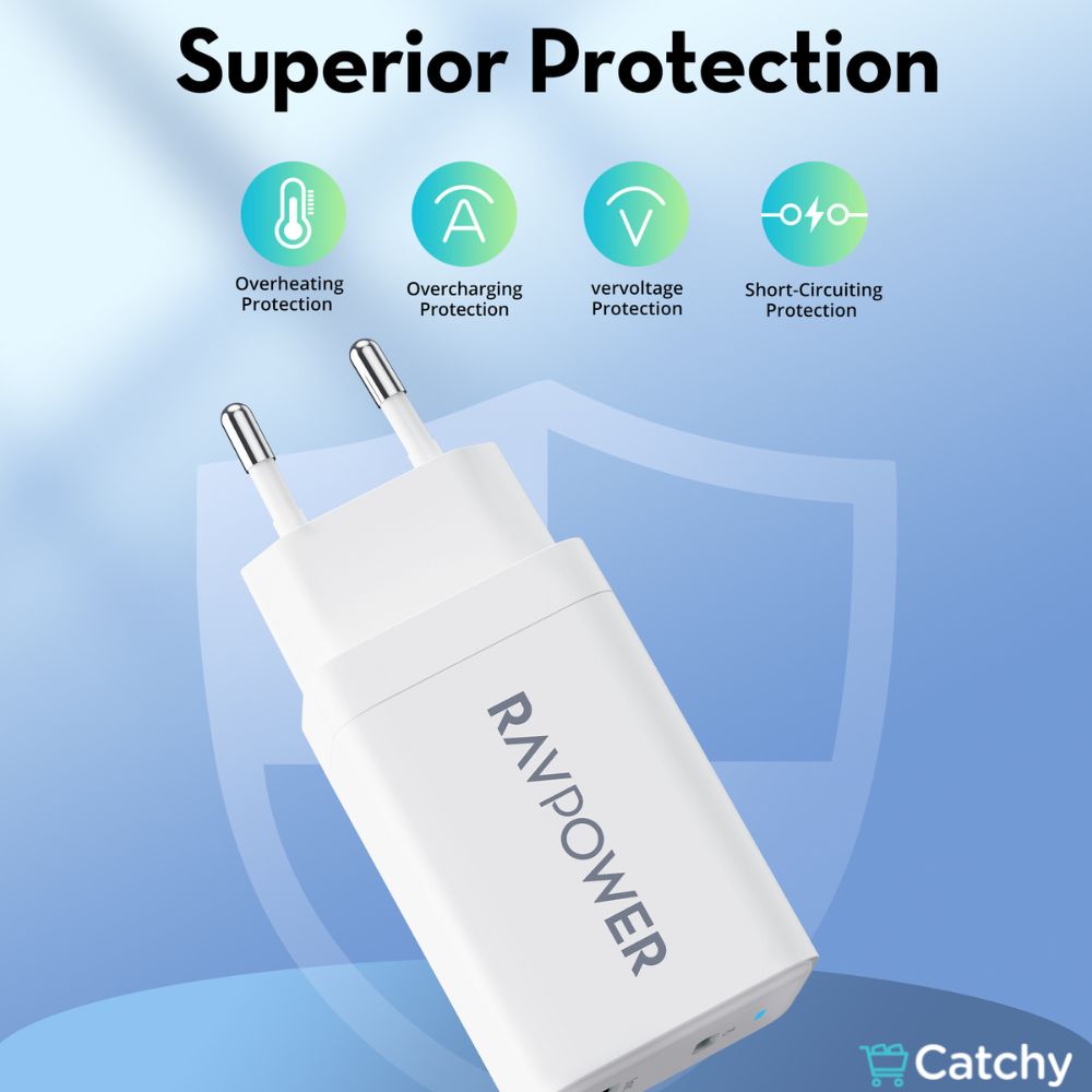 RAVPOWER GaN Wall Charger PD Pioneer 45W 2 Ports