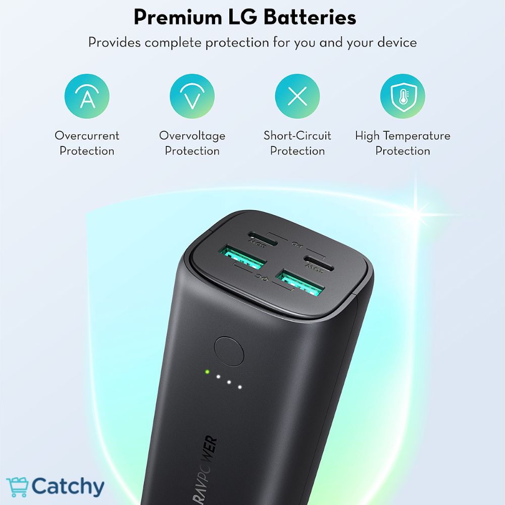 RAVPOWER PD50W Power Bank Portable Charger 20000mAh