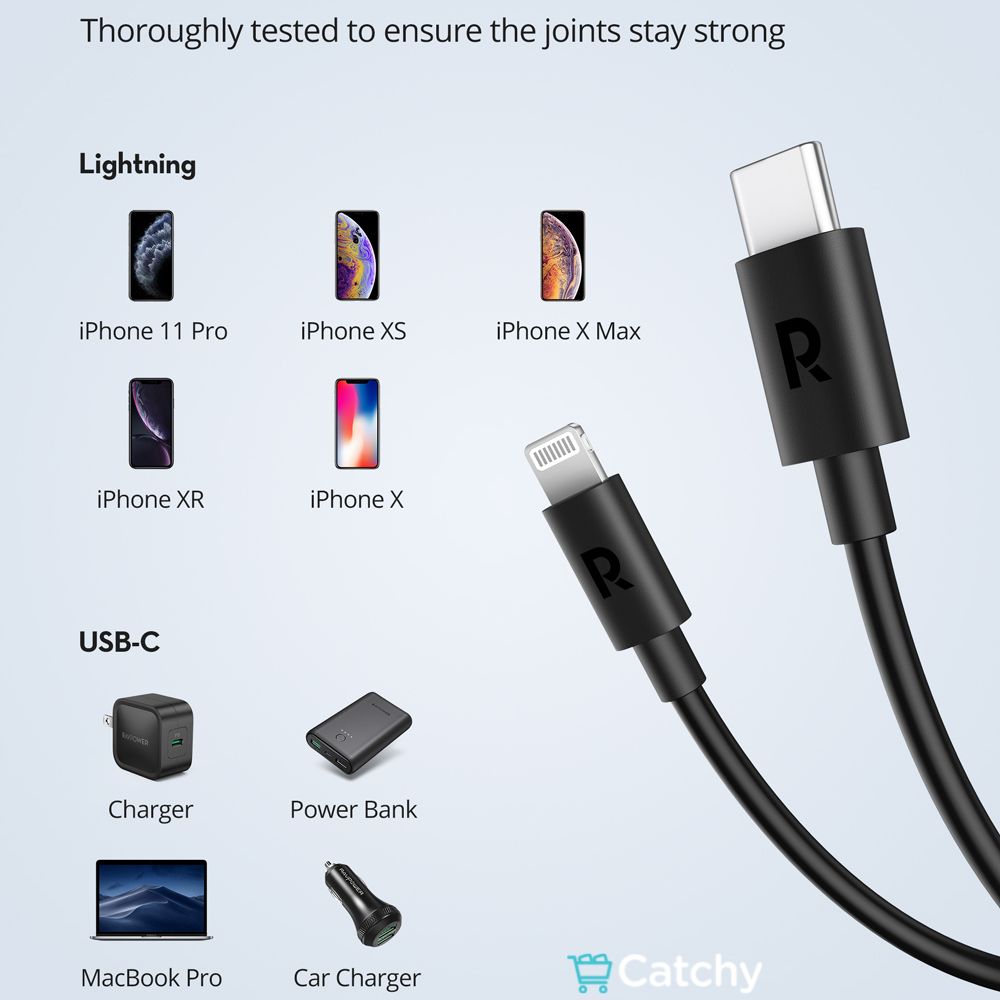 RAVPOWER Type-C to Lightning Cable