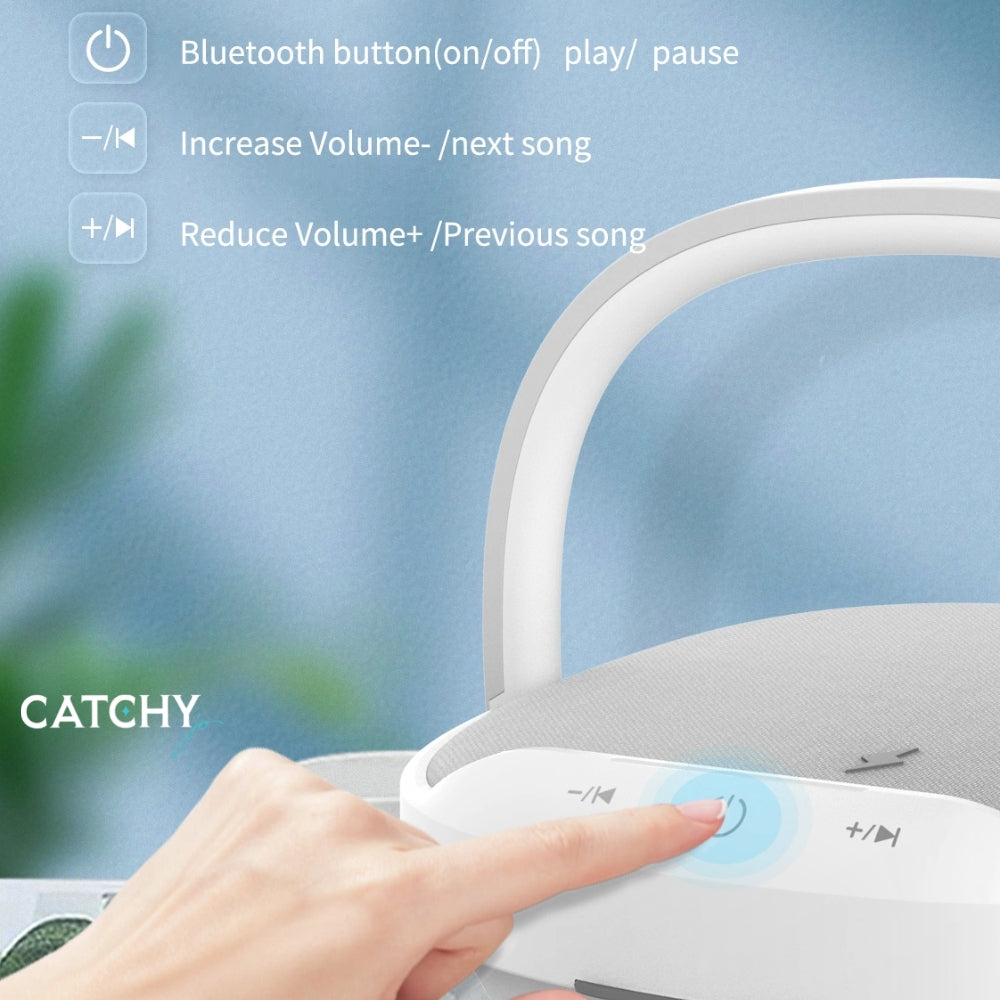 WiWU Portable 3 in 1 Wireless Charging Desk Lamp Speaker 15W Fast Wireless Charging