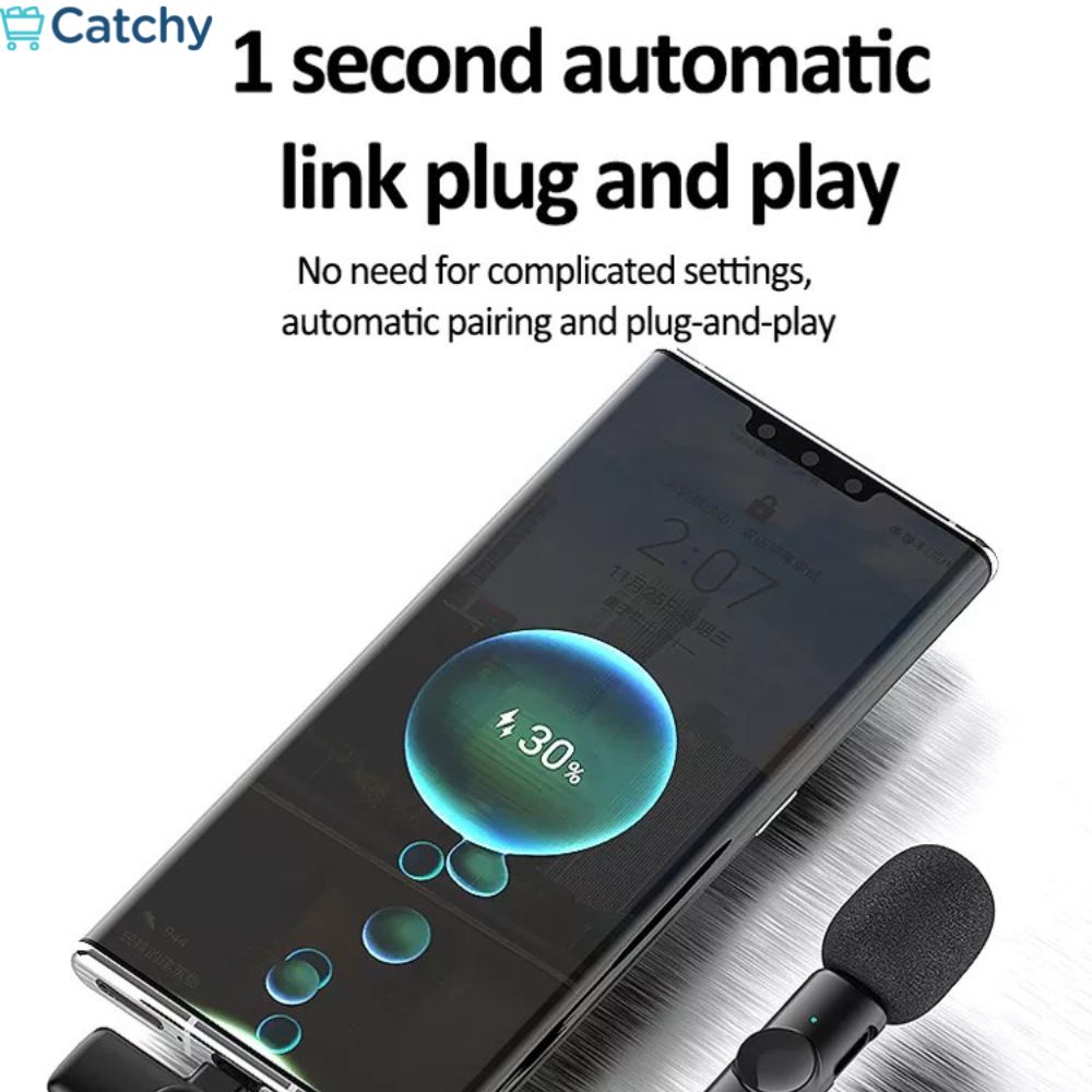 Wireless Clip Microphone For Mobile