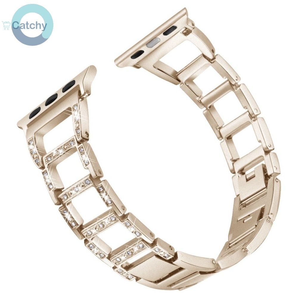 باند ألماسي مربع لساعة أبل حديد ستانلس