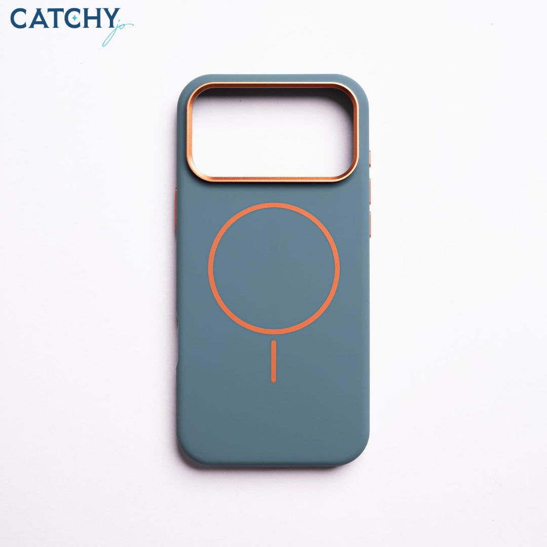 iPhone Silicone MagSafe Slim Case With Metal Camera Frame (2)