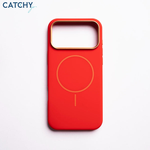 iPhone Silicone MagSafe Slim Case With Metal Camera Frame (1)