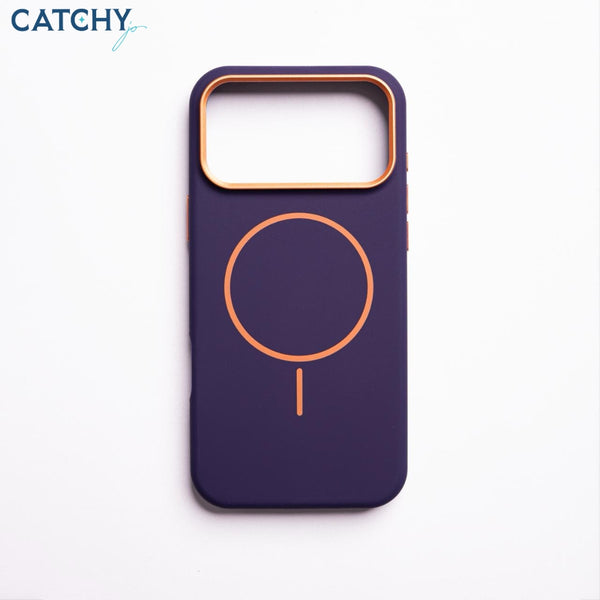 iPhone Silicone MagSafe Slim Case With Metal Camera Frame (1)