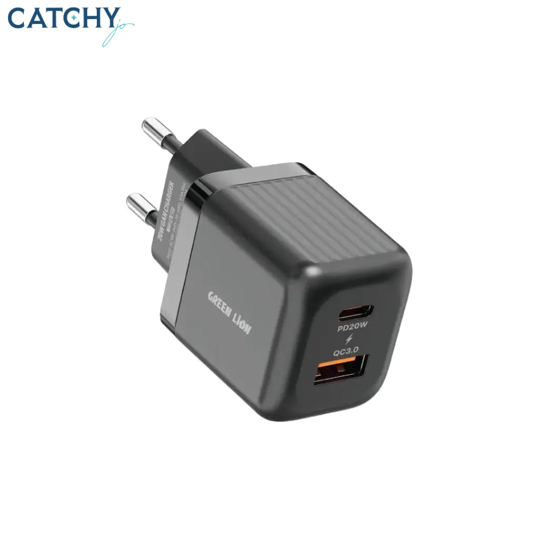 Green Lion Ultra Compact GaN Wall Charger EU With Cable (20W)