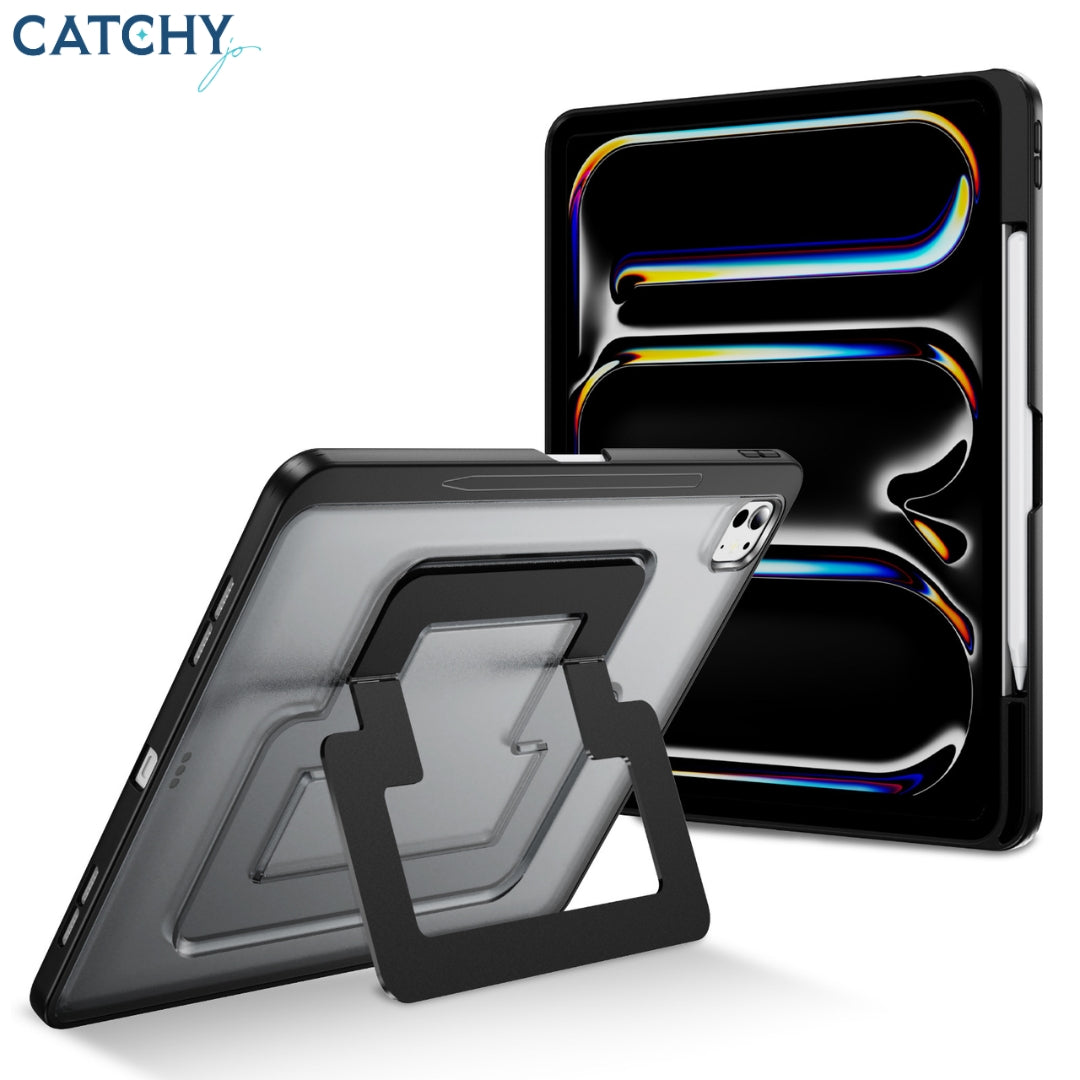 iPad Case With Built In Pencil Holder & Metal Kickstand