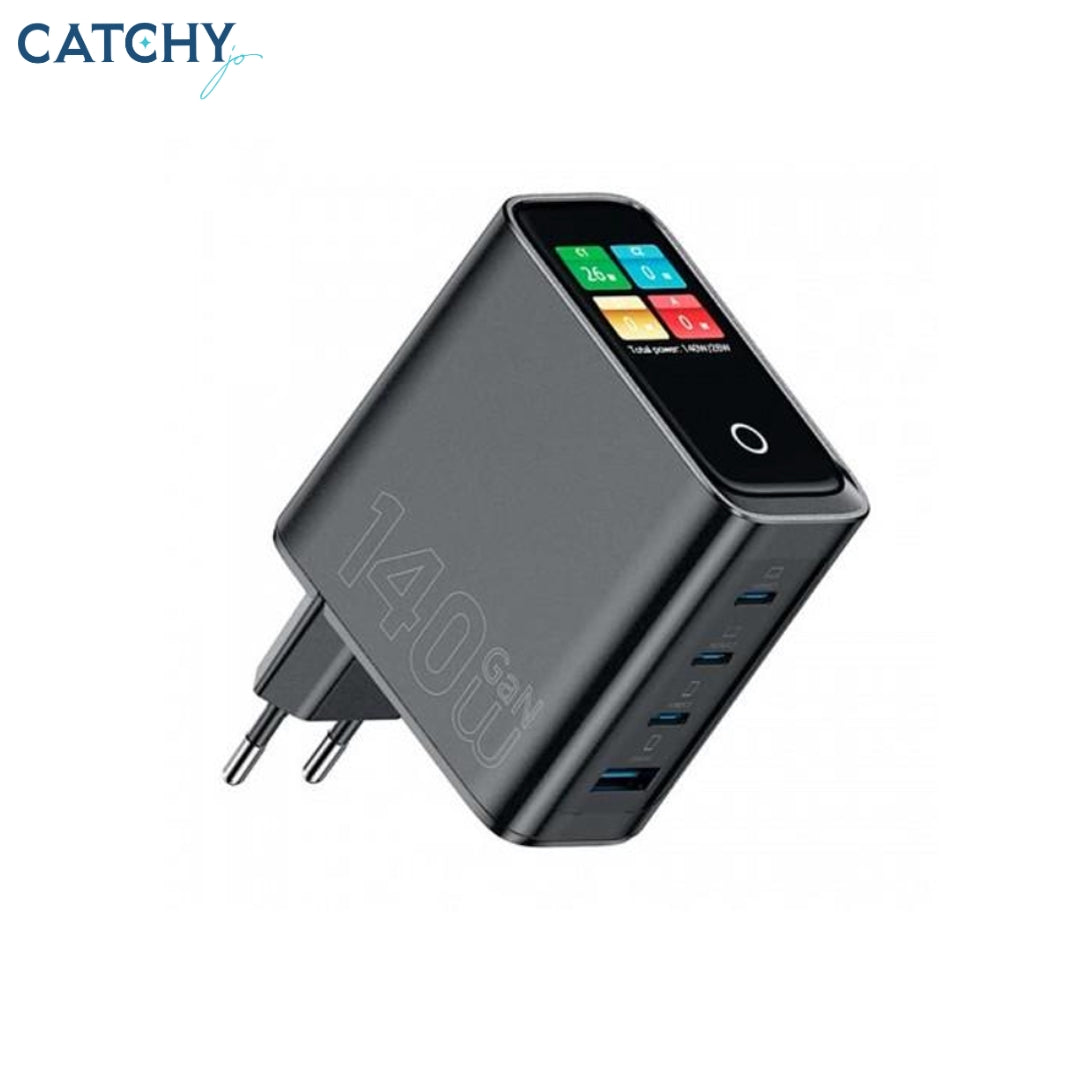 WiWU Wi-G028 Intelligent Display GaN Charger EU (140W)