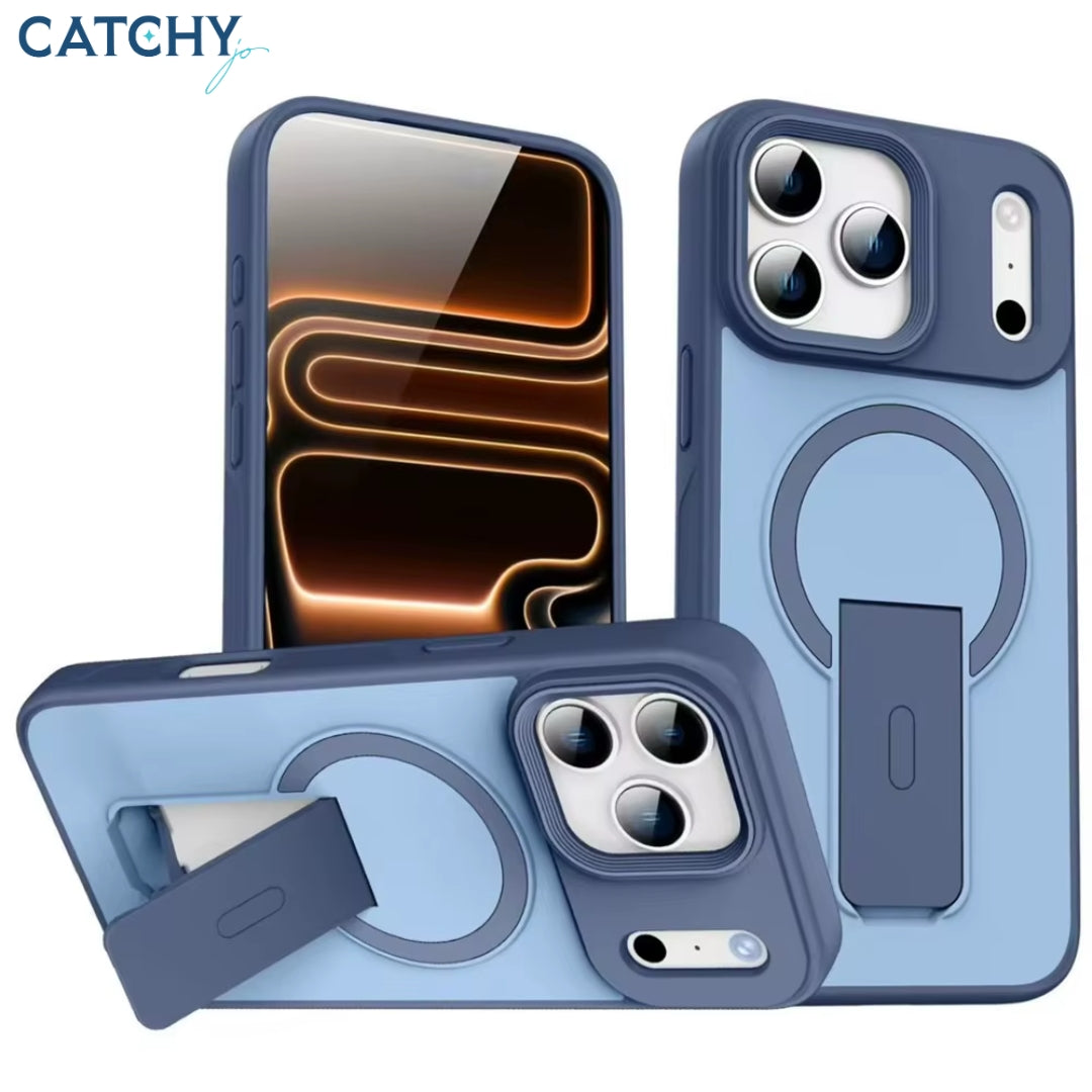 Premium Skin Feel Foldable Magnetic iPhone Stand Case