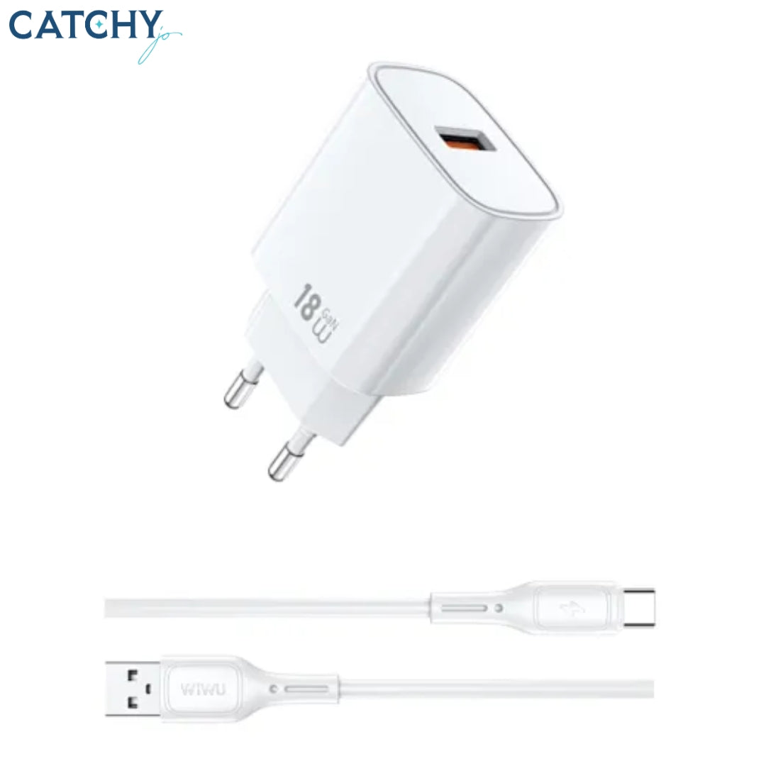 WiWU Wi-G006 Essen GaN Fast Charger+Cable Combo (EU)