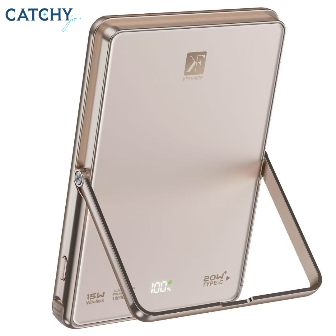 PW-588 5lN1 Ultra-Thin Magnetic Wireless Power Bank (10000mAh)