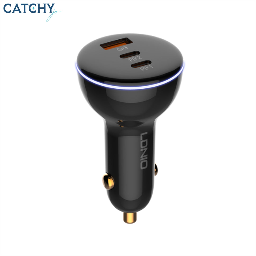 LDNIO C102 شاحن سيارة فائق السرعة بثلاثة منافذ USB (160W)