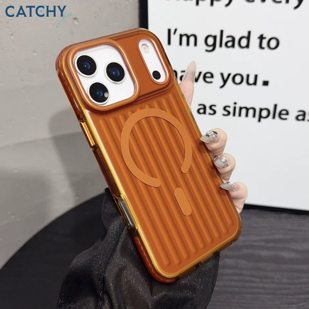 iPhone Solid Corrugated Magnetic Case
