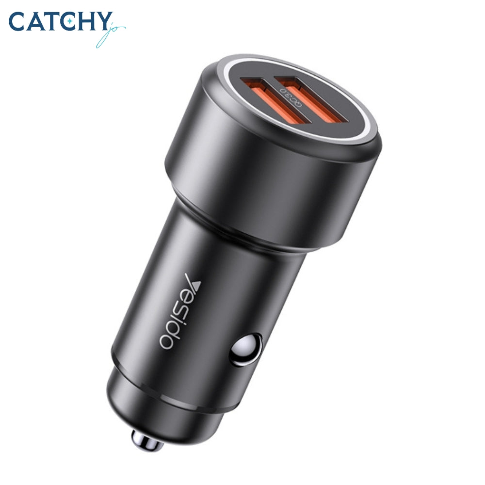 YESIDO Y43 Dual USB Port Car Fast Charger (36W)