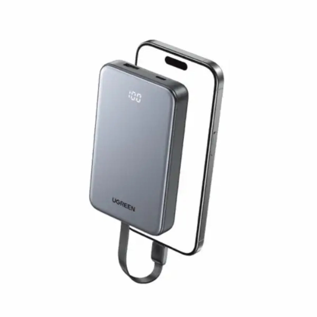 UGREEN PB526 Power Bank with Built-in Cable 20W (10000mAh)