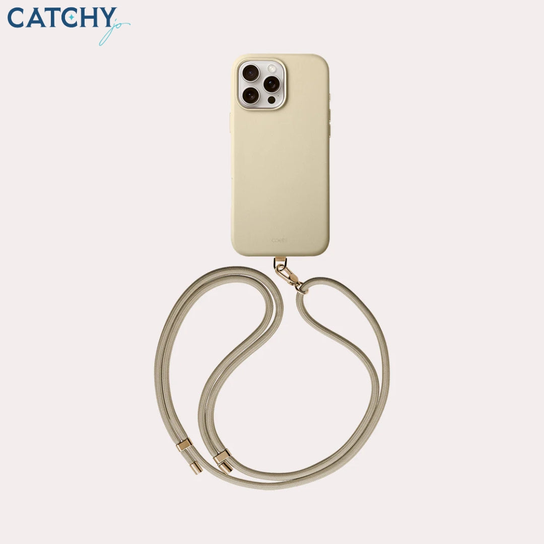 COEHL MUSE iPhone MagClick Magnetic Charging Case | iPhone 16 Pro | iPhone 16 Pro Max | Cream | Brown