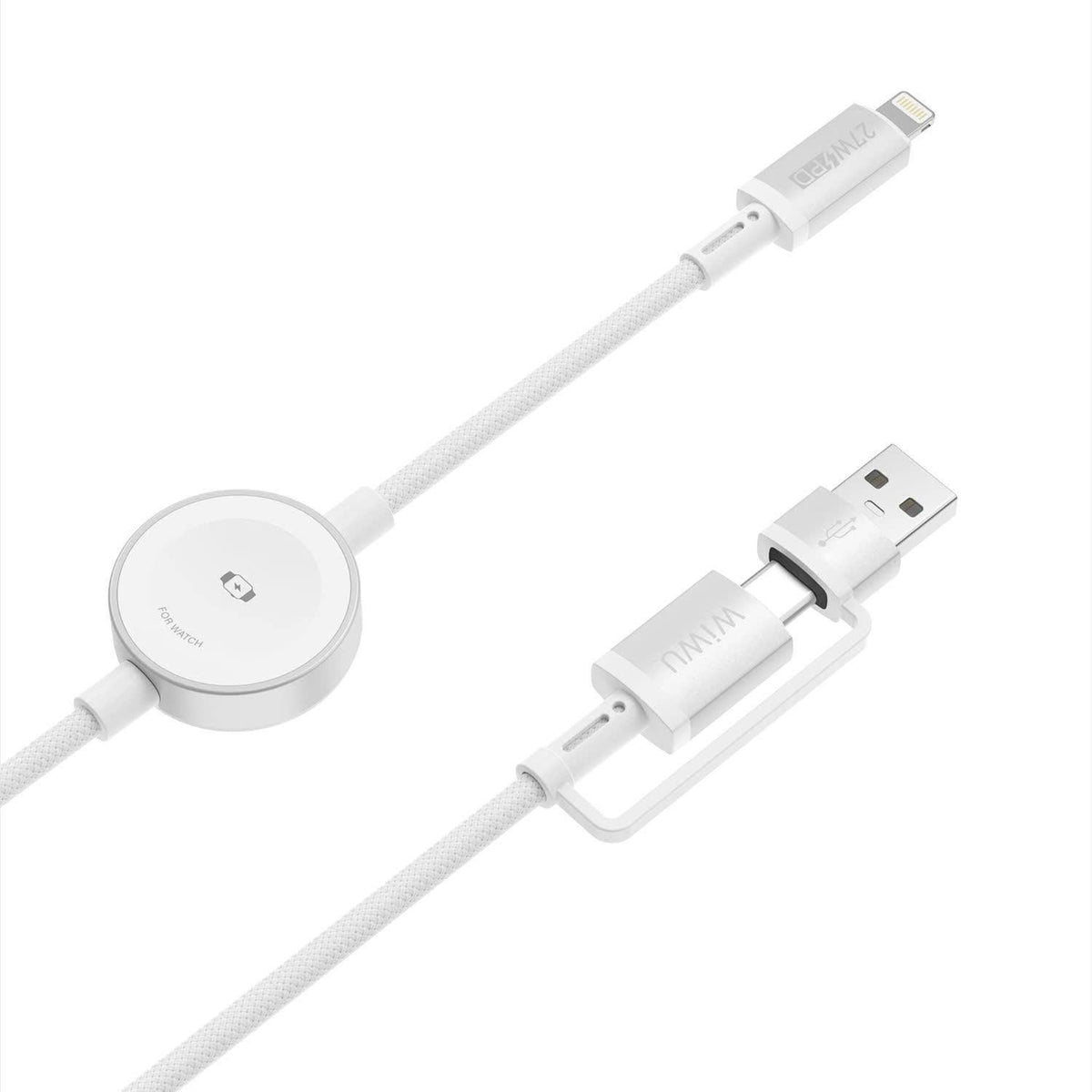 WiWU Wi-C105 TitanLink 2-in-1 Apple Watch A+C To L Charging Cable