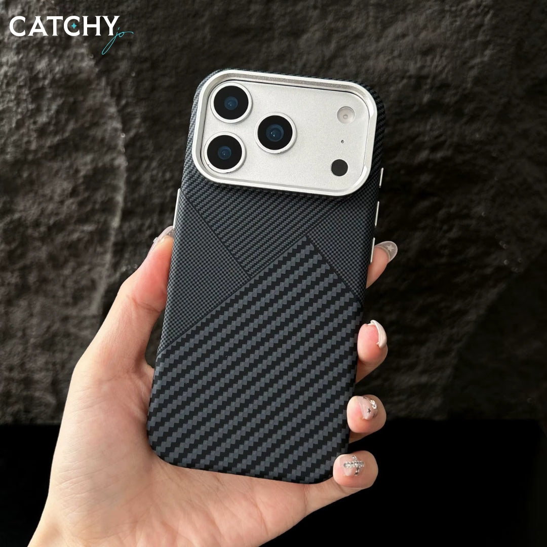 iPhone Carbon Fiber Magnetic Ring Shockproof Case