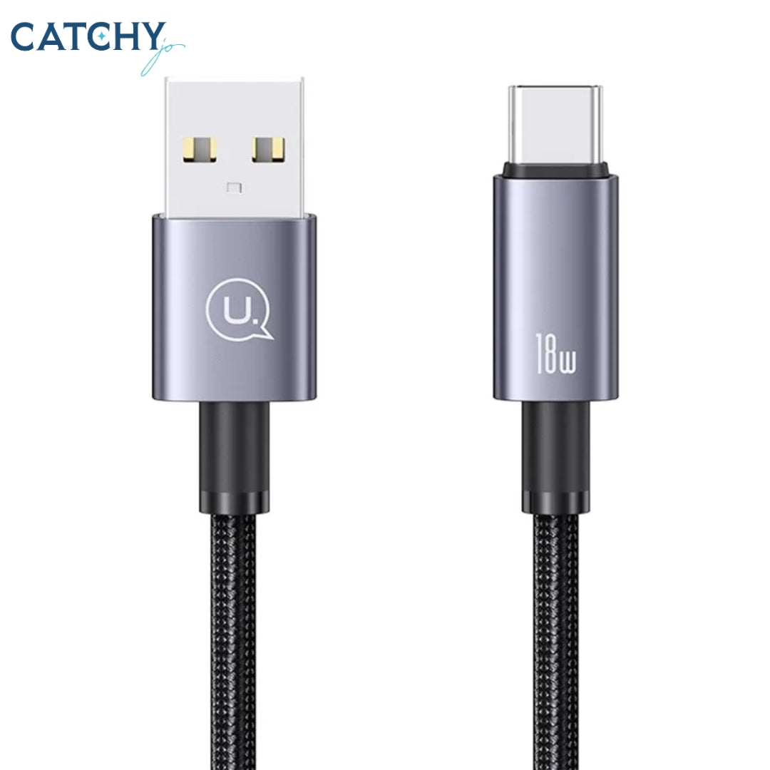 USAMS SJ663 USB-A To Type-C Aluminum Alloy Fast Charging & Data Cable (1.2M)