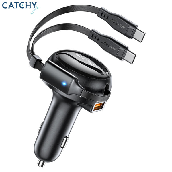 ACEFAST B13 Fast Car Charger With 2-in-1 Cable (53W)