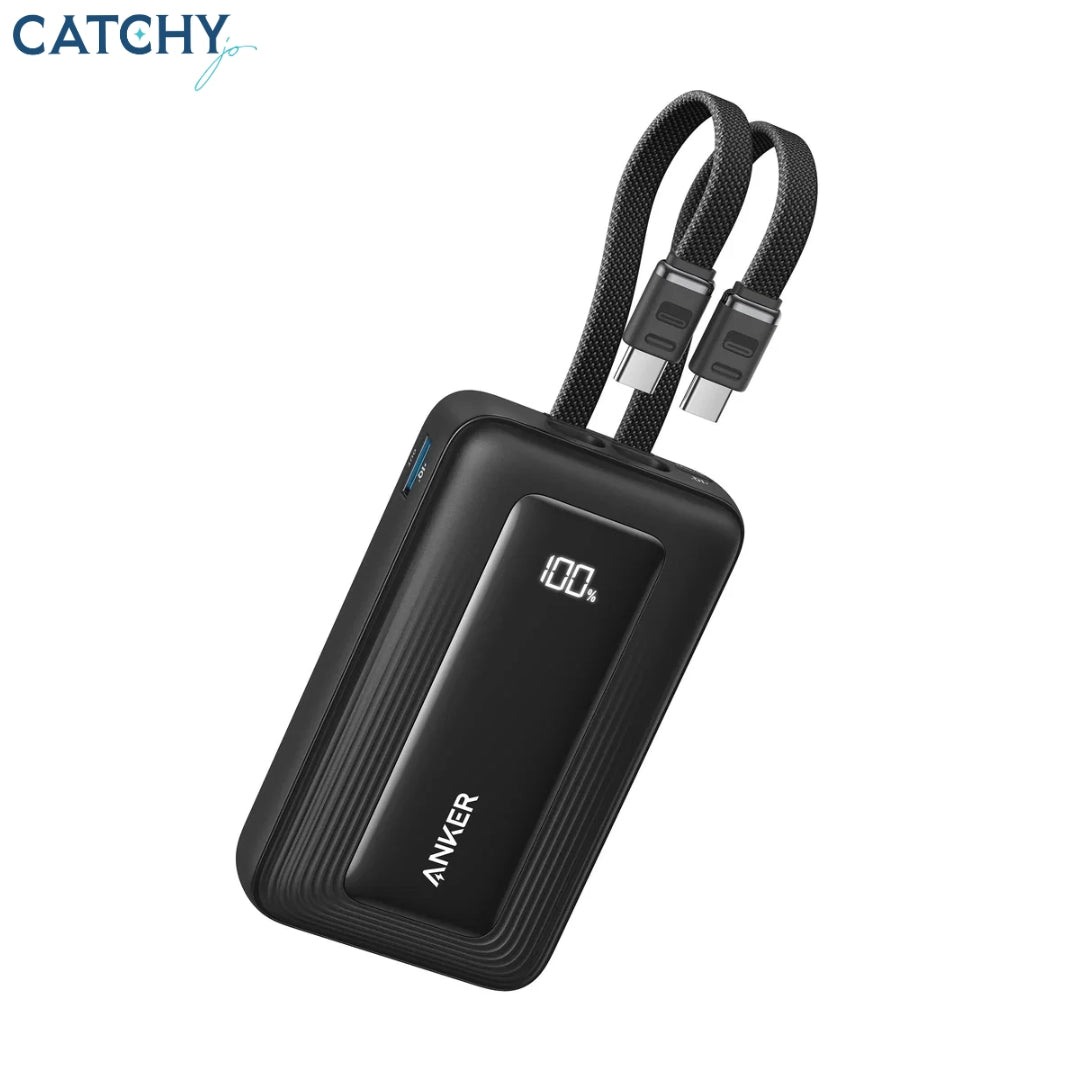 Anker Zolo باور بانك مع كابلَي USB-C مزدوجين (35W) 10000mAh