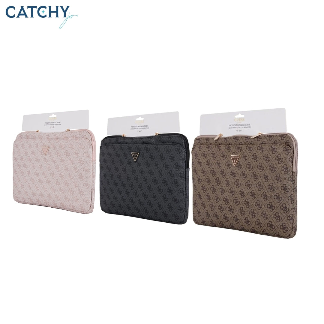 GUESS 4G Printed Stripes Zipper Laptop Sleeve 14 inch