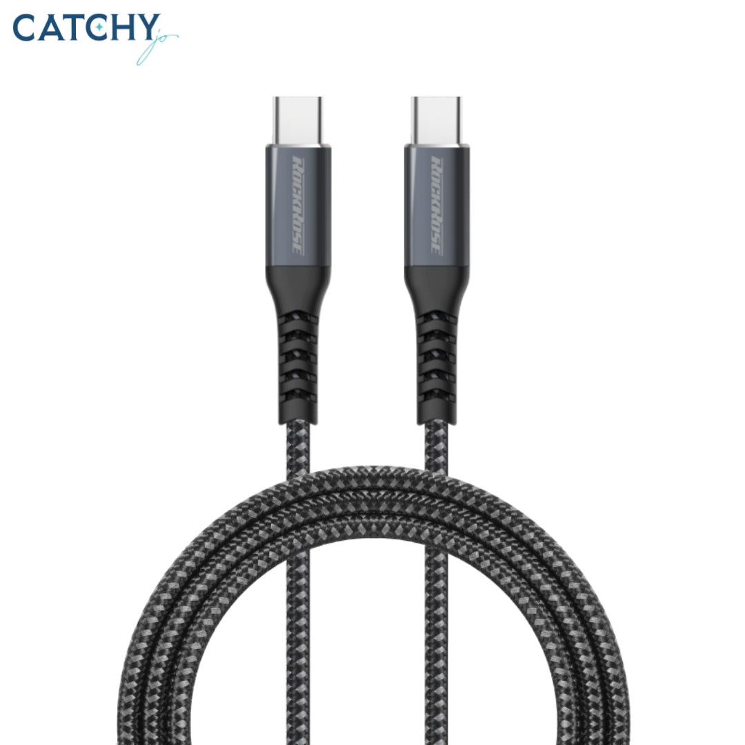 ROCKROSE Powerline CC1 Pro USB-C To USB-C Fast Charge & Data Sync Cable (100W)