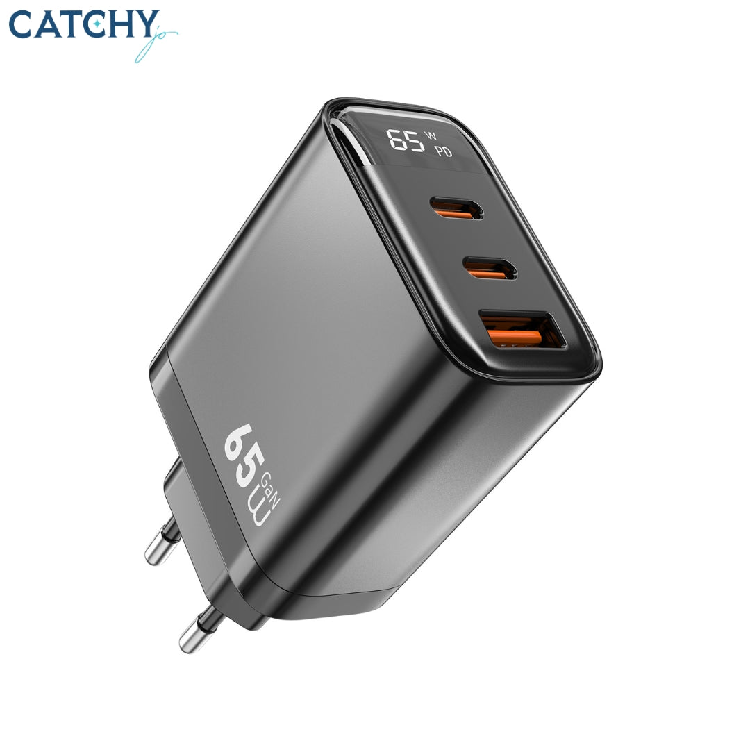 WiWU Wi-G012 EU Firefly GaN Fast Charger 2C+1A (65W)