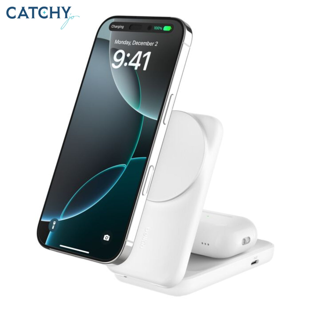 BELKIN 2-in-1 Foldable Magnetic Charger With Qi2 (25W)