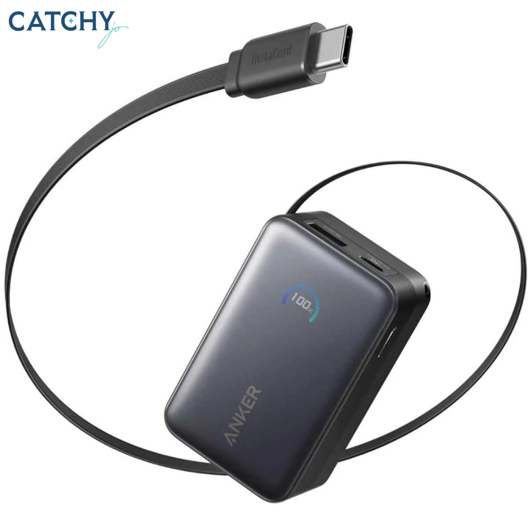 Anker Nano Power Bank With Retractable Type-C Cable (10000mAh)