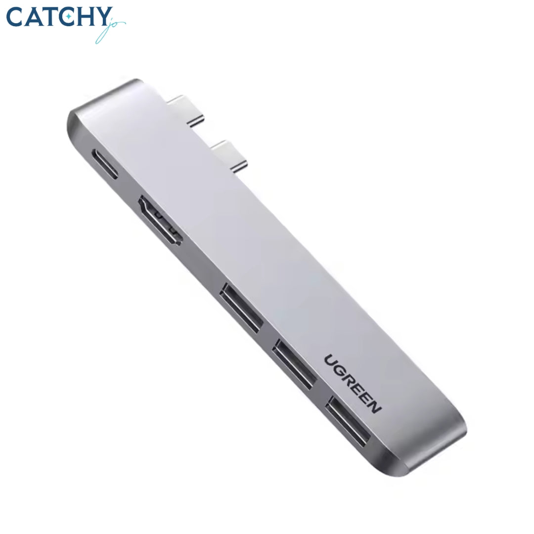 UGREEN محول 5 في 2 Type-C إلى 4K-HDMI مع 3 منافذ Thunderbolt (100W)