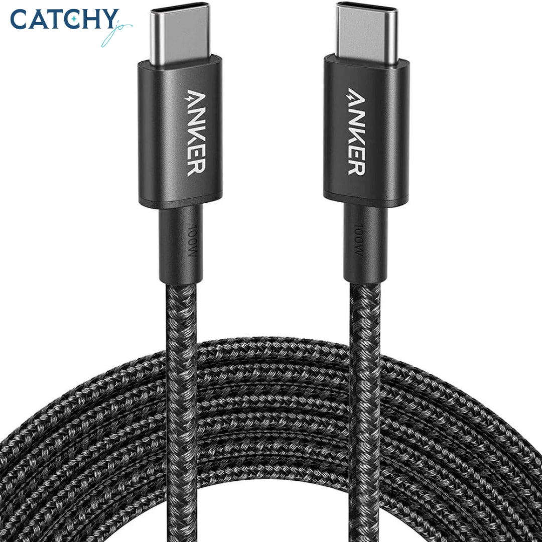 Anker كابل نايلون USB-C إلى USB-C (3.3ft)